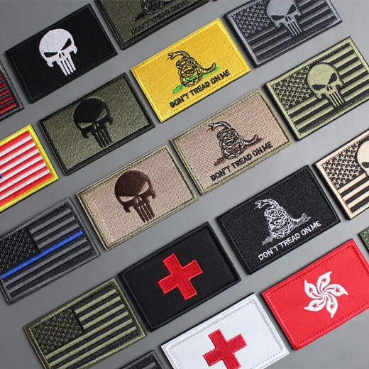 Diang American stickers for clothing, hats, backpacks, personalized armbands, clothing reflective Velcro, morale badges, helmet stickers, US military flag colors