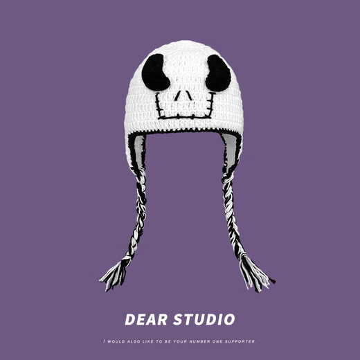 Meilun Mei Pian's same style cute and funny woolen hat for women, autumn and winter warm ear protection cartoon green knitted pullover hat for men, green frog headband M (56-58cm)