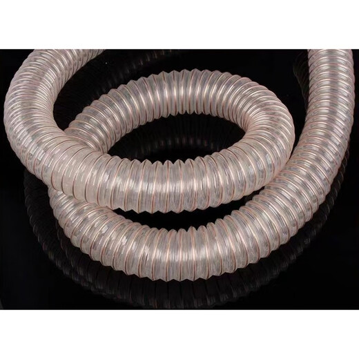 Jingbang pu polyurethane air duct copper-plated steel wire hose transparent vacuum pipe woodworking sawdust industrial corrugated pipe ventilation pipe inner diameter 150mm* wall thickness 1.5mm
