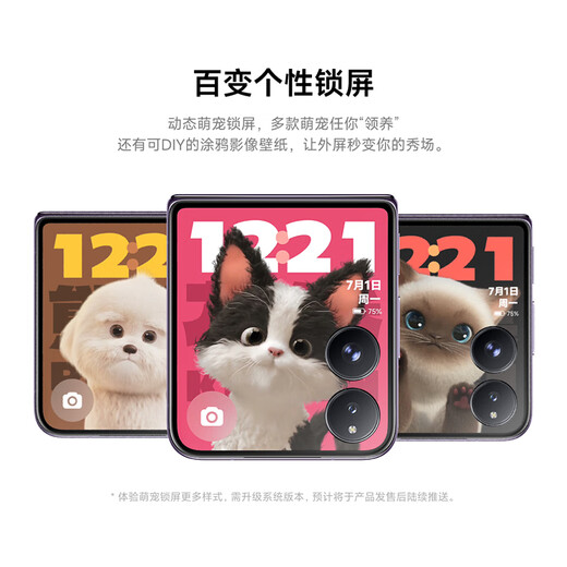 小米MIX Flip 小折叠屏 国家补贴 4.01英寸多功能超大外屏 12GB+256GB 白色 5G拍照AI手机国补