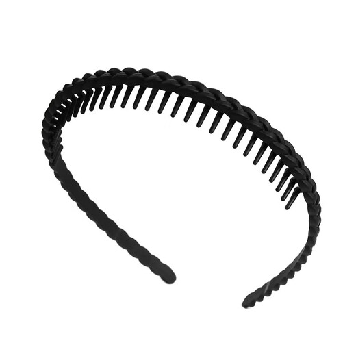 Zuoou face wash headband for women 2025 new simple black twist headband with teeth anti-slip crushing hair artifact hairpin hair bundle black twist headband