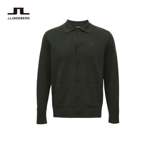 J. Linindeberg Shopping Mall gleich Frühling weiche Wolle Langarm Langarm gestrickter Strickjacke Pullover Männer 52243b001 K04 Jungle Green XS
