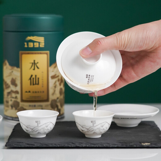 天池茶业1392 凤凰单丛 高山有机认证 七彩 鸭屎香潮州凤凰单枞茶叶 七彩水仙 100g*1罐