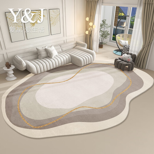 Sala de estar de alfombra manta de mesa de sofá de forma especial