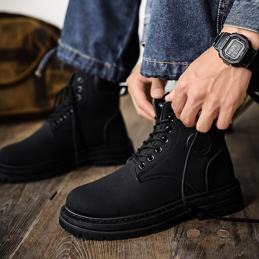 Luxus-High-End-Martin-Stiefel für Männer im Herbst- und Winter mittel- und hoch gelben Stiefeln sowie Samtwärme und hochhöhenverstärkende Sportarten und lässige Retro-Männerstiefel Gelb [Marke Martin Boots] 39