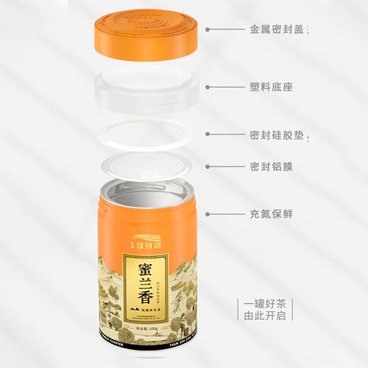 天池1392凤凰潮州单枞有机单丛茶乌岽顶蜜兰香单丛七彩礼盒装200g