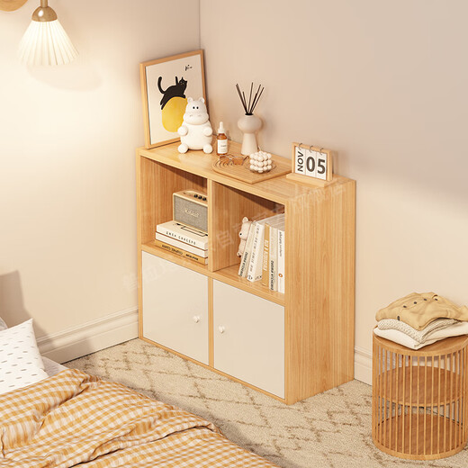 PULATA bookshelf storage cabinet integrated wall storage rack home living room study lattice shelf ecological board SG026623G32