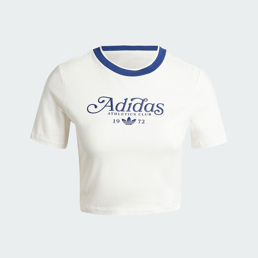 Adidas (adidas) Clover Women's Clothing New Breathable Lightweight Sports and Casual Short Round Neck Short Sleeve T-shirt IS0312 IX3532 XS