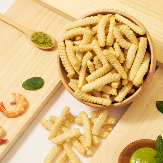 Qinqin Non-fried fresh shrimp bars 18g*20 packs, snack food puffed snacks gift pack