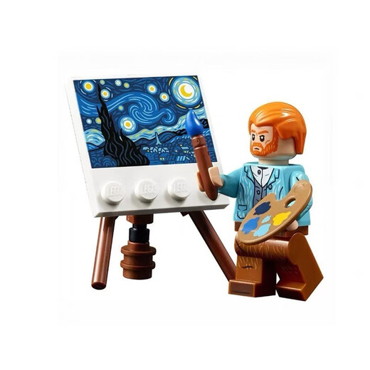 LEGO -Bausteine 21333 Van Gogh Star Moon Night 18 Jahre alte Jahre alt + Spielzeug Ideenreihe Flaggschiff Limited Edition Home Decoration