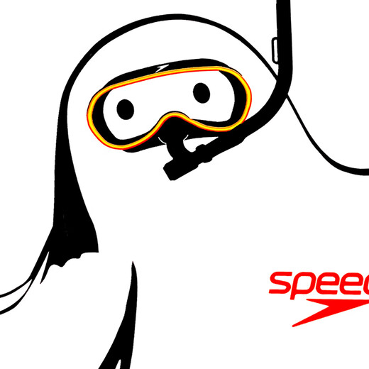 Speedo Yu Yiting's same style Halloween little ghost printed silicone swimming cap, flexible and waterproof, white/black