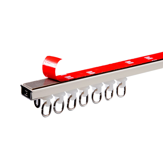Lilang ultra-thin curtain track curtain installation without drilling aluminum alloy adhesive track side-mounted top-mounted gauze curtain slide rail white top side universal need to be disconnected if it exceeds 1.5 meters 1.5 meters