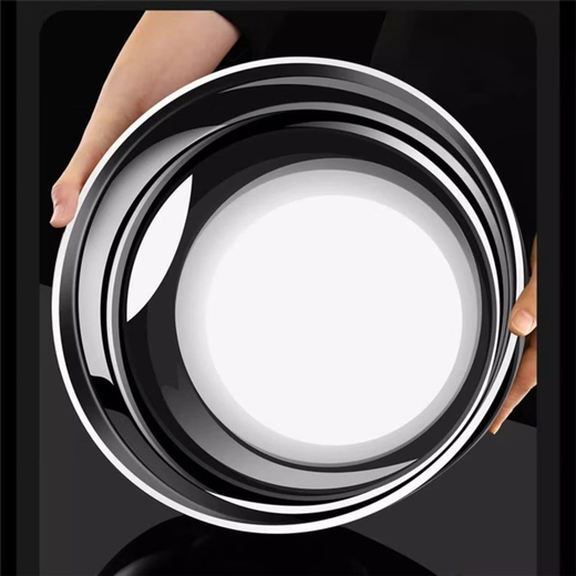 Extra thick stainless steel and basin with lid for home kitchen sink, thickened soup pot, hot pot basin, dough kneading basin, extra thick - luxury food grade 32cm 1 basin