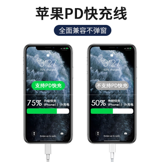 Lingchen USB-C Apple PD20W fast charging data cable suitable for iPhone14/13ProMax/12/mobile phone Type-CtoLightning flash charging cable 1.5 meters