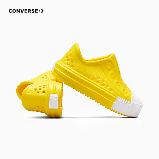 Converse Converse Kinderschuhe Jungen und Mädchen Sommer Neue Babyhöhlenschuhe niedrige Top Sandalen A06668C Gelb 24 [Vorgeschlagene Fußlänge 15 cm]