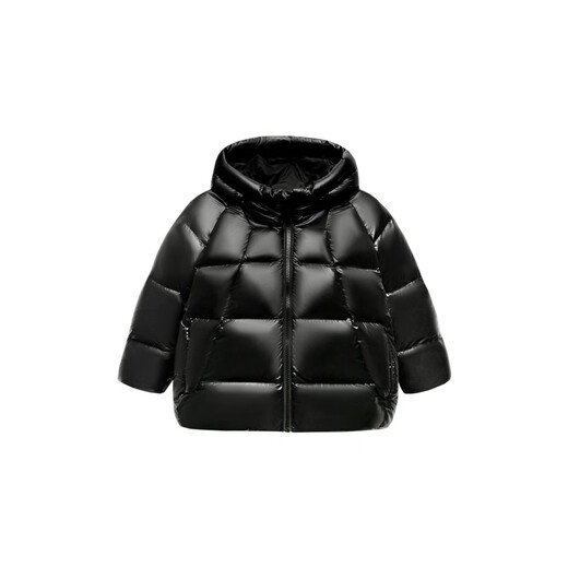 Mini Bala Hot Hi2.0 Winter Heating Down Jacket for Boys and Girls Parent-child Thick Down Jacket Black 90001 110
