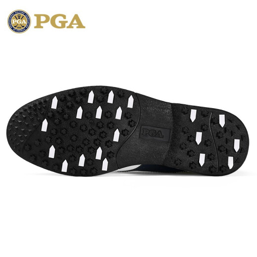 PGA golf shoes men's shoes ultra-light and ultra-waterproof anti-slip spikes British gentleman style PGA301004-white dark blue 41