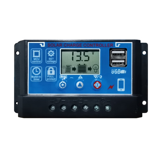 Solar controller 12v24v lead-acid lithium battery universal fully automatic 30A60A street light voltaic power generation household 12V24V lead-acid lithium battery universal 60A aluminum plate