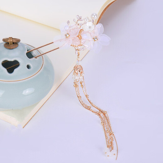 Wanbaozi Hanfu Hair Accessory Dragonfly Hairpin Fairy Air Fring Su Bushaa Beautiful Hairpin Hairpin Ancient Style Headwear Ancient Decoration Accessories Yunmeng Smoke Hairpin Gold Style