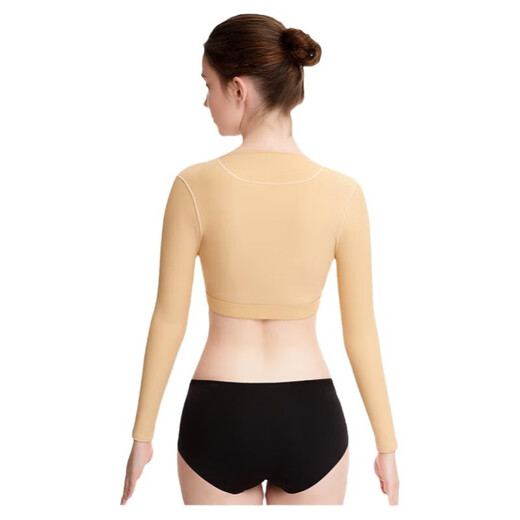 JD Health Rich Bag Liposuction Compression Tights Slimming Arms Tightening Arms Shoulders, Necks and Backs After Liposuction Skin Color Arm Liposuction Shaping Garment with Zipper Three Points XXS