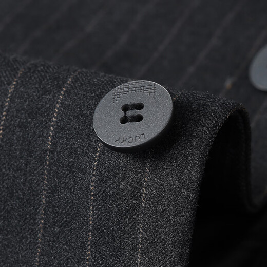 Fat Brother Plus Size Men's Suit Suit Men's Vertical Stripe Suit Three-piece Wedding Groom's Suit Plus Fat Oversize Formal Suit Black Vertical Stripe 7XL (280-300Jin Jin is equal to 0.5 kg)