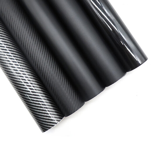 Yacheng Automobile Carbon Fiber Black Film 3D Interior Center Control Sticker 5D Column Body Roof Sub-Glossy Matte Color Changing Film Thickened 3D Carbon Fiber Black 0.5m*1m