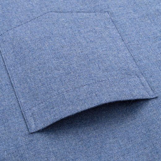 Shanshan pure cotton brushed shirt men's long-sleeved business casual young and middle-aged cotton solid color shirt men blue 42