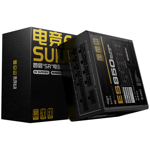 Patriot Esports ES750W/850W SUPER Goldmedaille, Vollmodul, Desktop-Computer-Host-Netzteil, japanischer Kondensator, ATX3.1, geprägtes Kabel, ES850W SUPER Goldmedaille, Vollmodul, ATX3.1