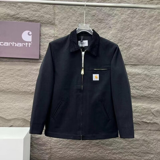 CARHARTT卡哈特底特律高级复古春秋款水洗工装ins男士夹克女外套 卡其色 羊毛内里 S