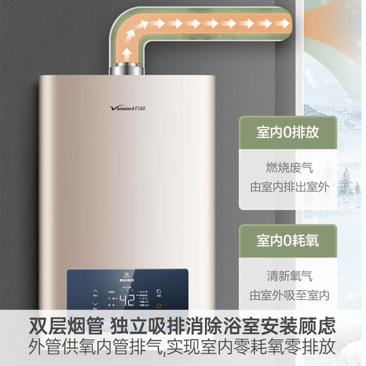 Vanward balancing machine 12 liters of natural gas for gas water heater, 15% national subsidy, can be installed with double protection in the bathroom, ECO energy saving JSG24-WE3W12