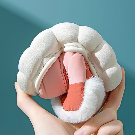 LA CHAPELLE HOMME parent-child children's indoor and outdoor home warm non-slip soft-soled plush cotton slippers 28 pink 34-35