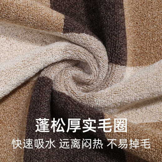Gold number pure cotton towel thickened water-absorbent simple style face towel long-staple cotton type A face towel adult household brown