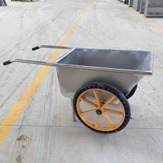 Stainless steel bucket truck dump truck feed cart feed cart farm push cart feed cart construction site grain bucket truck thickened stainless steel 250Jin Jin equals 0.5 kg bucket truck
