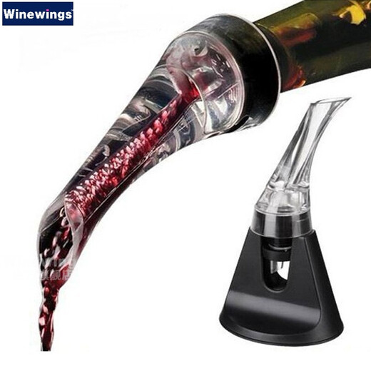 WINEWINGS Red Wine Quick Decanter Creative Eagle Mouth Wine Pourer Home Wine Mouth Decanter Wine Set Eagle Mouth Quick Decanter (with Base)