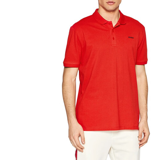 Hugo Boss (HUGO BOSS) Men's Logo Embossed Pattern Cotton Short Sleeve Polo Shirt Father's Day Gift 50466182 693 Red M