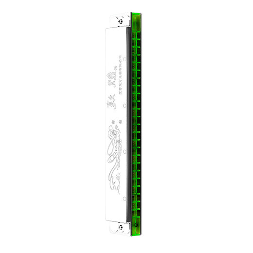 Dunhuang 24-Loch-Polyphonic Mundhononica Retro Green Gitter Silber Cover empfohlen für Anfänger C Key Einführungsleistung