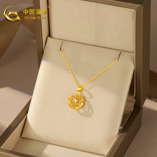 CHINA GOLD K gold necklace dream catcher Mobius chain clavicle chain for mother and wife birthday gift about 1g
