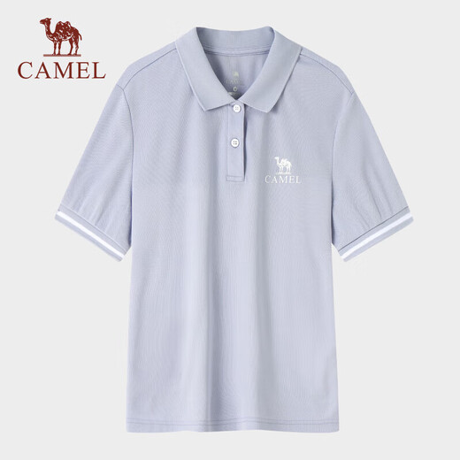 骆驼（CAMEL）运动polo衫春夏速干透气短袖上衣情侣T恤女 724BAUL008