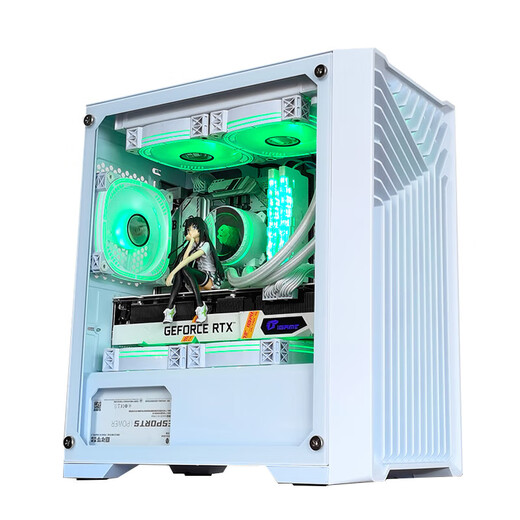玩嘉 风琴黑白色电脑机箱台式机matx机箱 玻璃侧透/支持240水冷/背线/USB3.0/独立电源仓 风琴白色