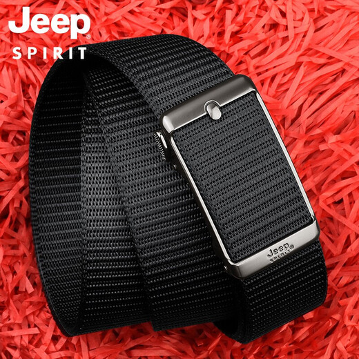 JEEP SPIRITJEEP Jeep belt men's canvas belt automatic buckle toothless simple wear-resistant brand belt military training belt