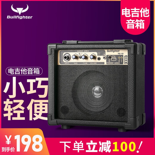 Matador Electric Guitar Speaker Charging Playing and Singing Portable Outdoor Practice Musical Instrument Speaker Can Connect to USB Computer TV 10W Electric Guitar Speaker