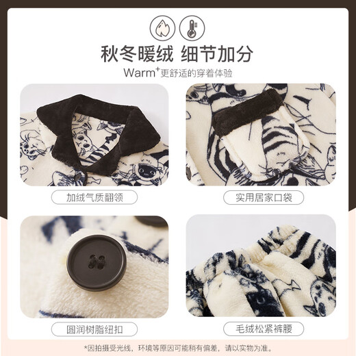 莫代尔2025新款睡衣毛绒珊瑚绒家居服秋冬季天女法兰绒加绒加厚大码套装 6623旗舰款 女M码(建议体重80-100斤)