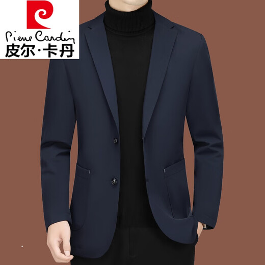 Pier Cardin high-end casual suit men's new men's suit middle-aged single spring and autumn coat slim dad top gray ZJ9889 175/L