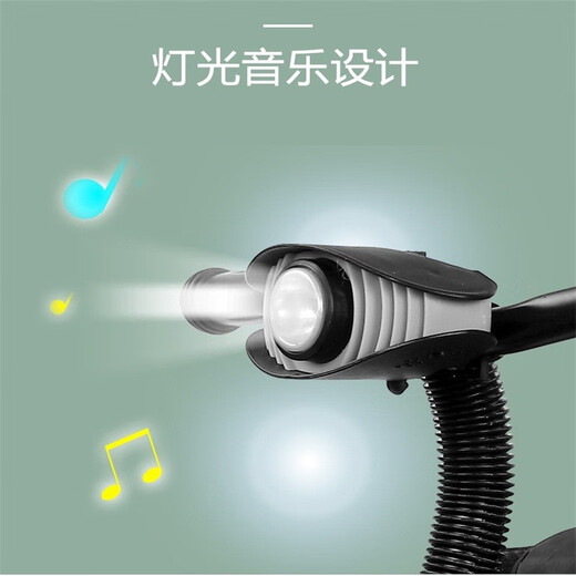 BAOLEJUN children's tricycle bicycle baby stroller infant stroller child 1-3-6 years old with guardrail carport black gray two-way promotion music + safety belt