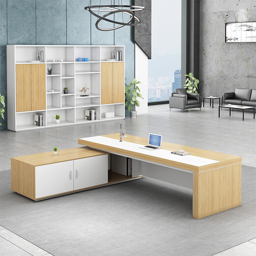 Jiahang Boss Desk President Desk Desk Simple Modern Manager Desk Supervisor Office Desk and Chair Combination Executive Desk 2.0 Meter Boss Desk + Chair