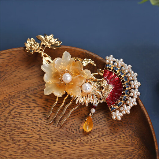 Ancient bride Xiuhe clothing headdress red velvet flower phoenix crown Chinese wedding gift newlywed toast clothing hair accessories wedding accessories Chinese bridal headwear tassel style