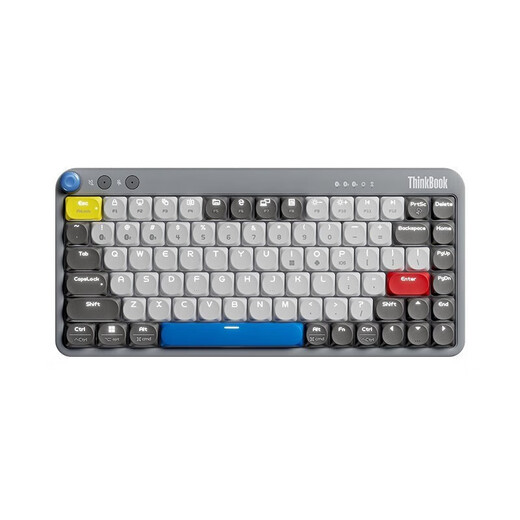 Lenovo Thinkbook Drei-Mode Kabelbluetooth Mechanische Tastatur Zwei-Farben-Taste Viergang Backlight Verstellbarer 83-Key-benutzerdefinierte Low-Achs-Laptop Desktop Universal Thin Grey mit niedriger Achse