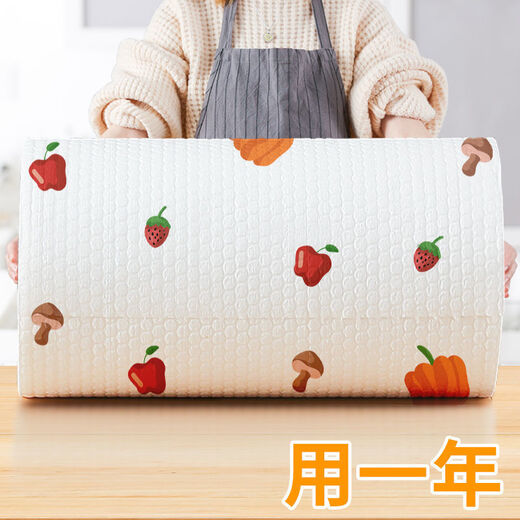 Kitchen tissue oil-absorbing water paper edible oil-removing hand paper lazy rag dry and wet dual-purpose wet wipes 1-8 purchase products [thickened package] [food grade] [printed version] 1 roll 100 pieces