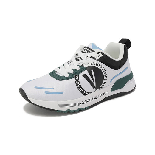 Versace Jeans Couture Vesge Sesse Neues Produkt Herren dicker alleinerer Schnüre-up Casual Sneaker Geschenk Männer 75YA3SA1 ZS653 MD7 White Multicolor V-Badge 44