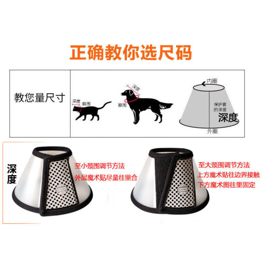 Youfan cute dog collar Elizabeth collar cat anti-biting and anti-licking pet collar [about 8 Jin [Jin equals 0.5 kg] for small cats and dogs under]